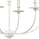 Hartford 6 Light 25 inch Farmhouse White Chandelier Ceiling Light