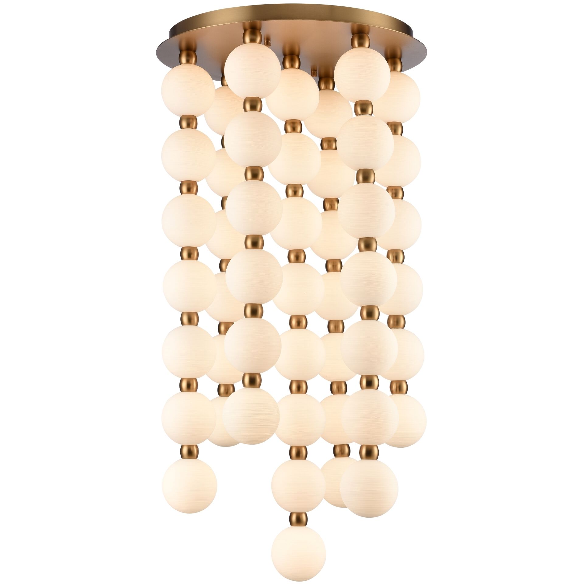 Mod 47 Light 20 inch Satin Brass Chandelier Ceiling Light