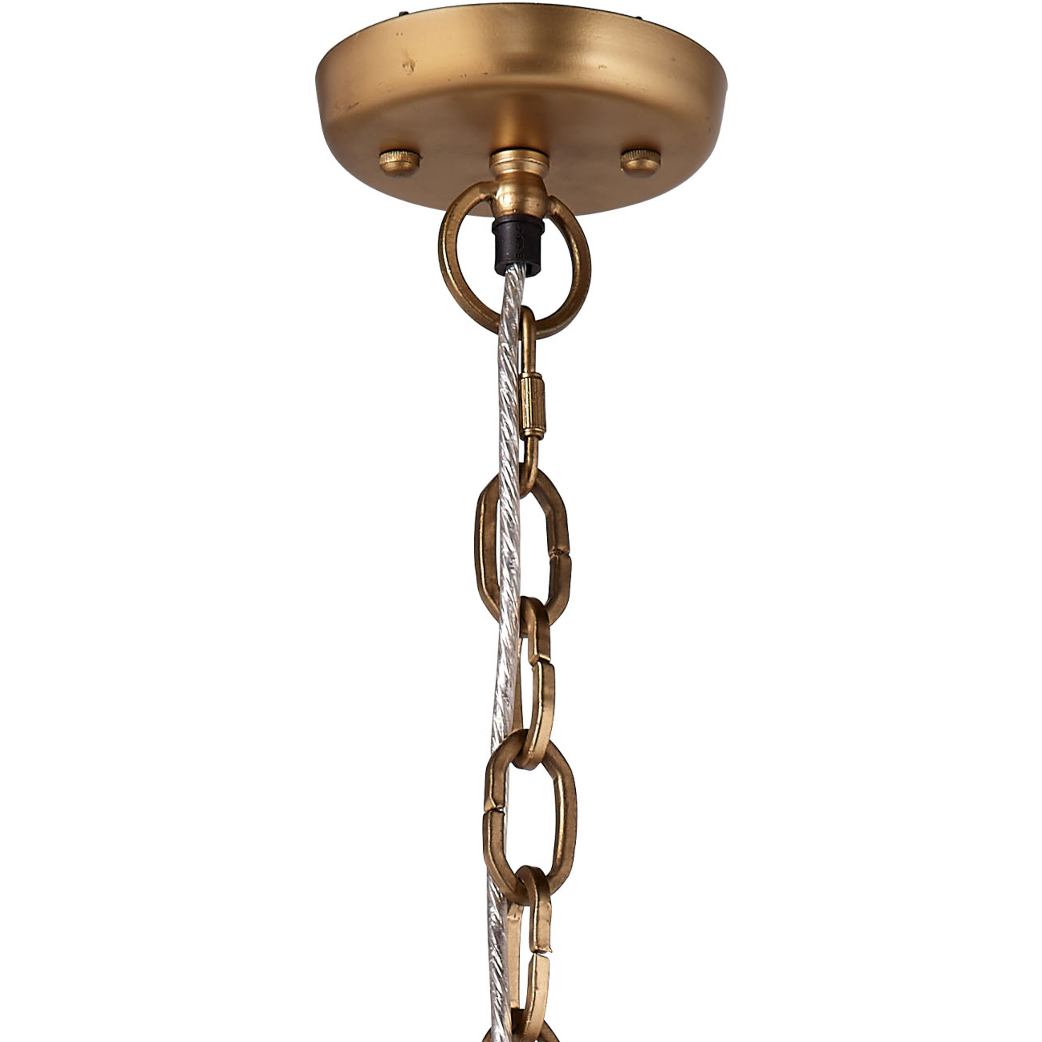 Hollywood 3 Light 23 inch Antique Brass Pendant Ceiling Light