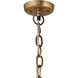 Hollywood 3 Light 23 inch Antique Brass Pendant Ceiling Light