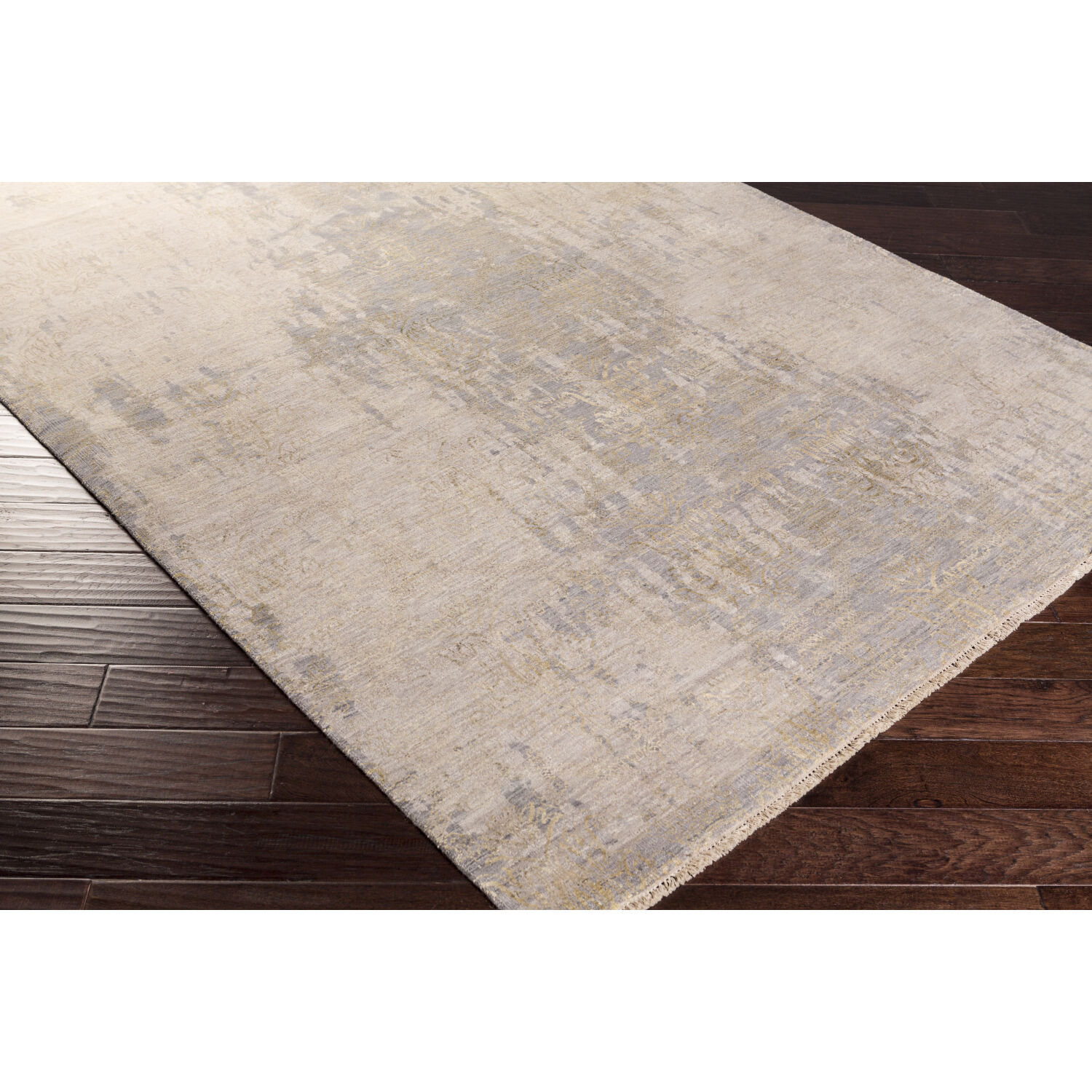 Masha 120 X 96 inch Gray / Dusty Sage / Medium Gray / Charcoal Handmade Rug