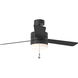 Syrus 52 52 inch Midnight Black Ceiling Fan