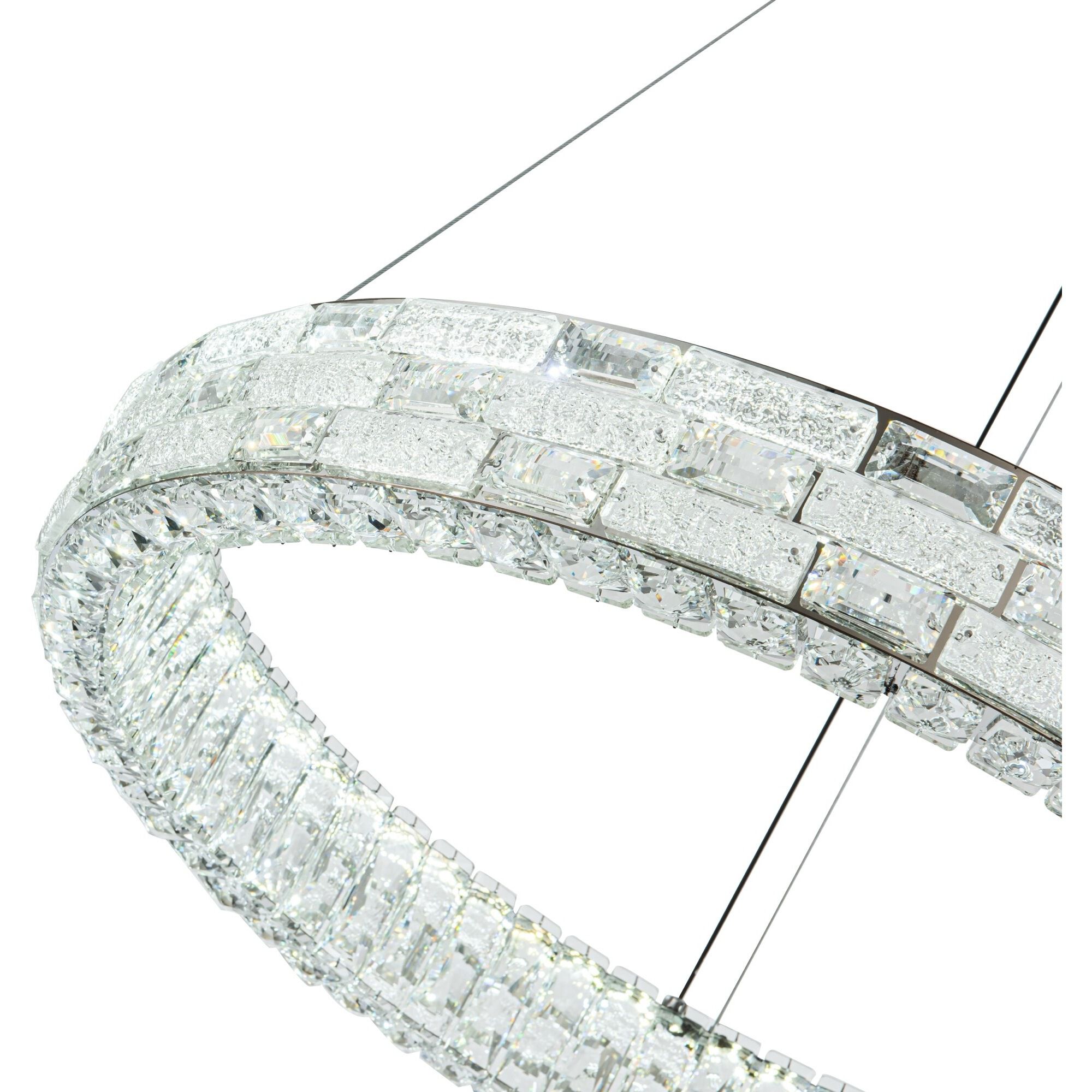 Elegance LED 29.92 inch Polished Nickel Chandelier Ceiling Light