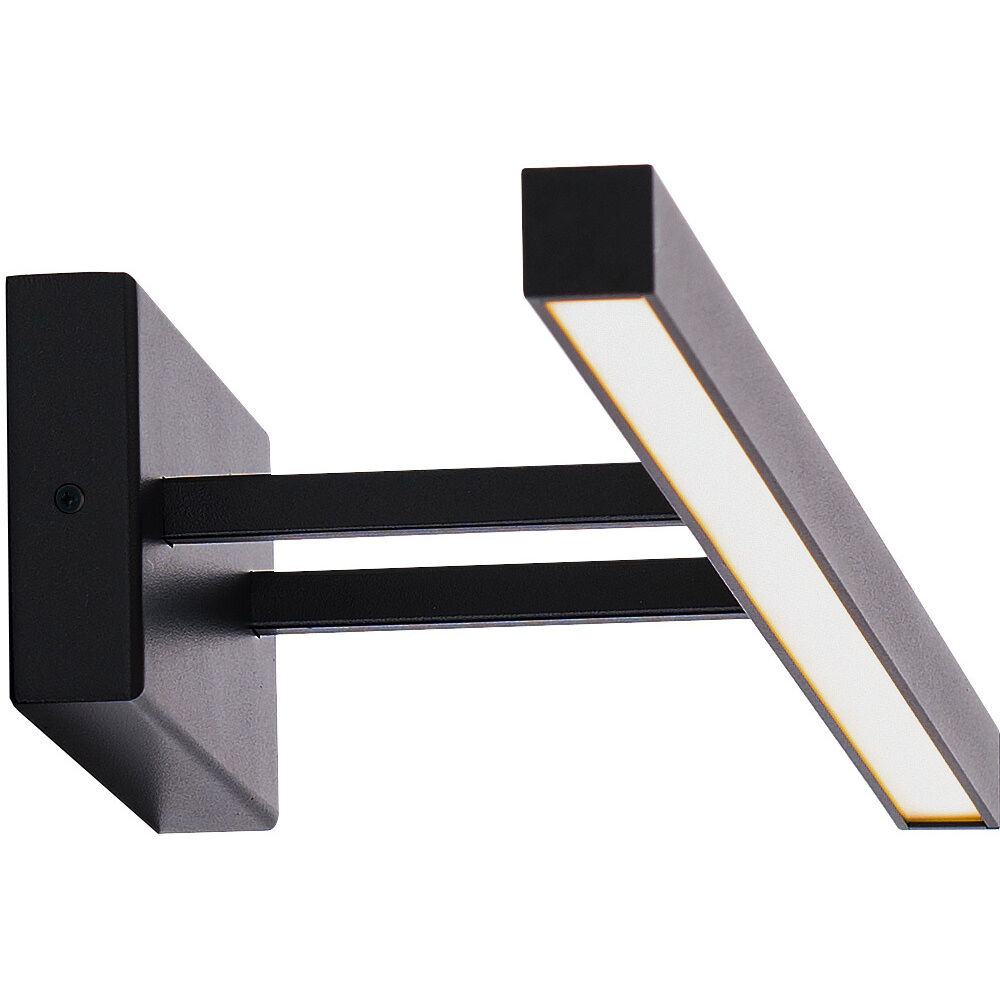 Parallax LED 24 inch Black Bath Vanity & Wall Light in 3500K, dweLED