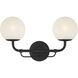 Whitehall 2 Light 18 inch Dark Matte Black Vanity Light Wall Light
