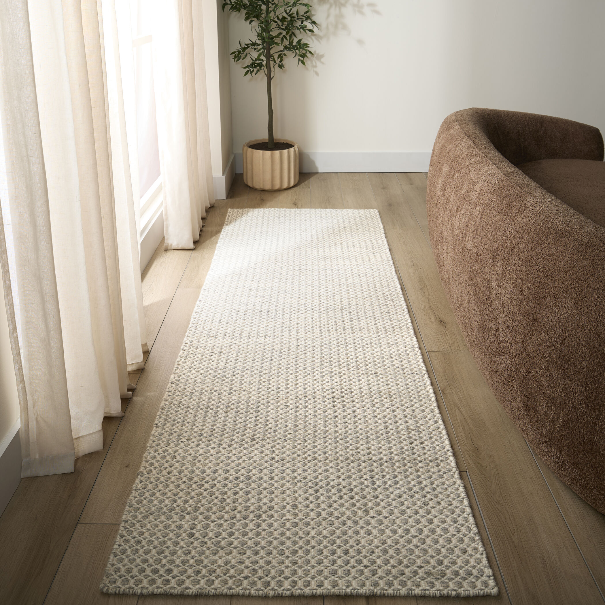 Deya Dark Gray and Ivory Indoor Rug