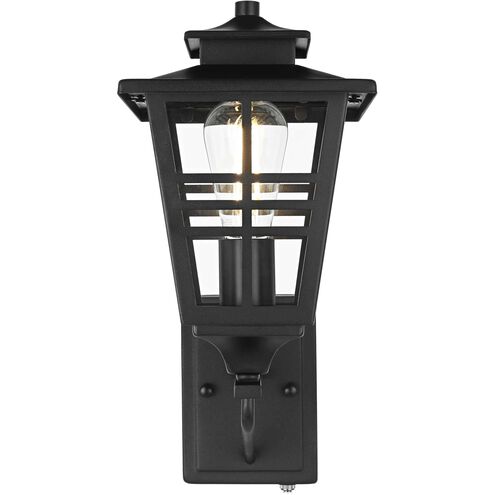 Macon 1 Light 15 inch Black Outdoor Wall Sconce