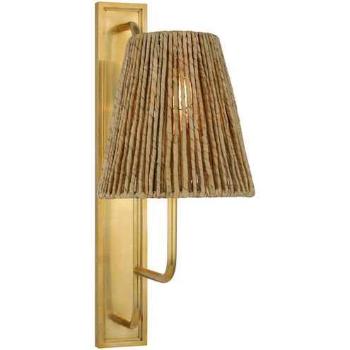 Amber Lewis Rui LED 8 inch Hand-Rubbed Antique Brass Tall Sconce Wall Light