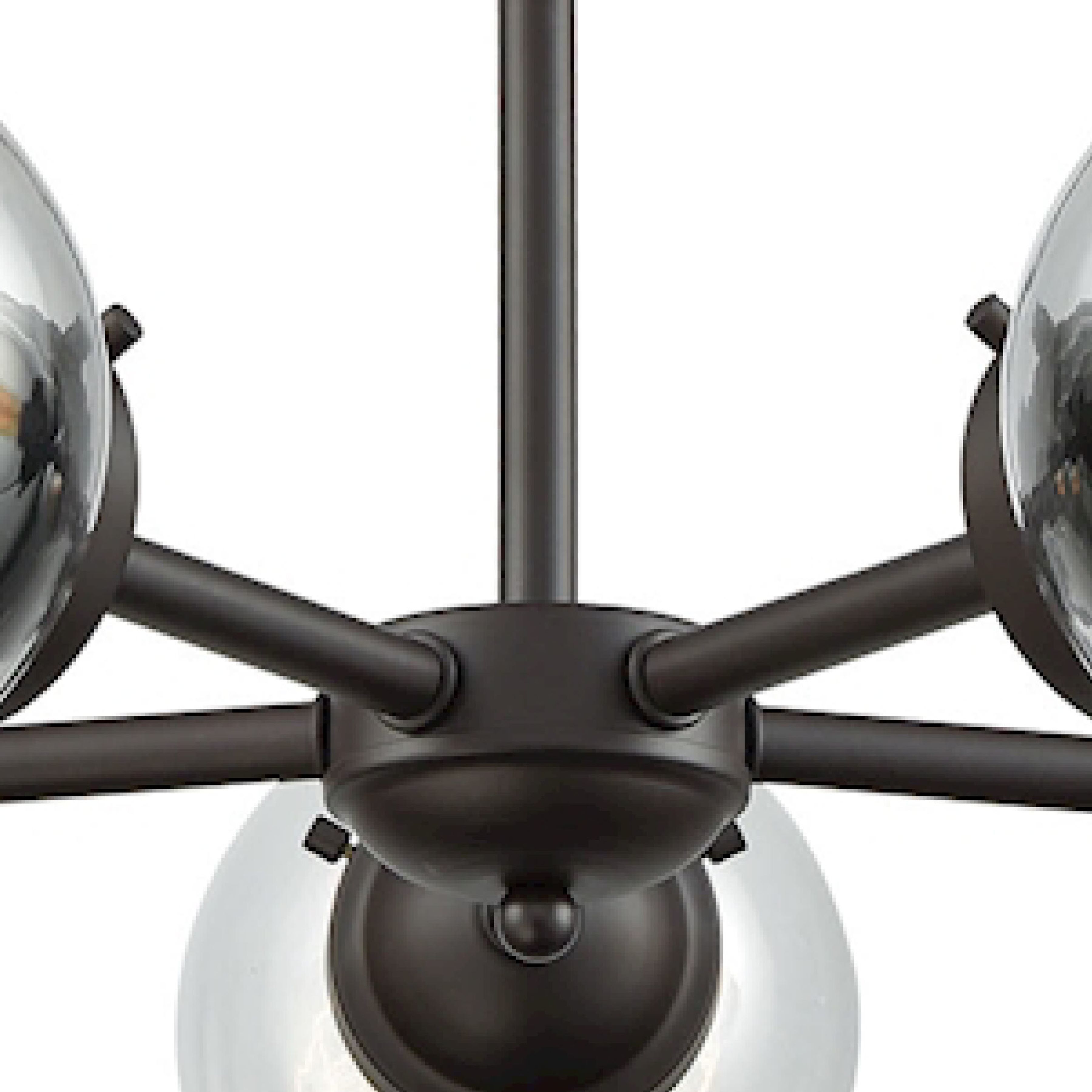 Beckett 5 Light 26 inch Oil Rubbed Bronze Chandelier Ceiling Light in Clear Glass