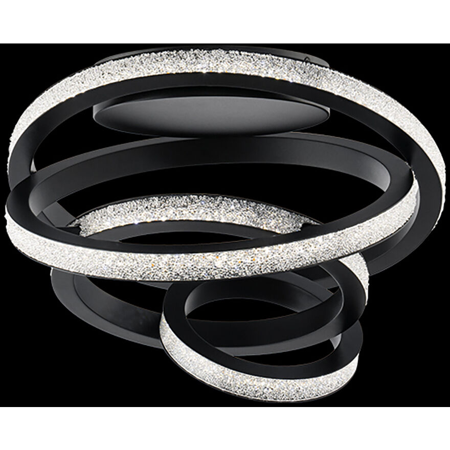 Beyond Jangle LED 28.5 inch Black Flush Mount Ceiling Light