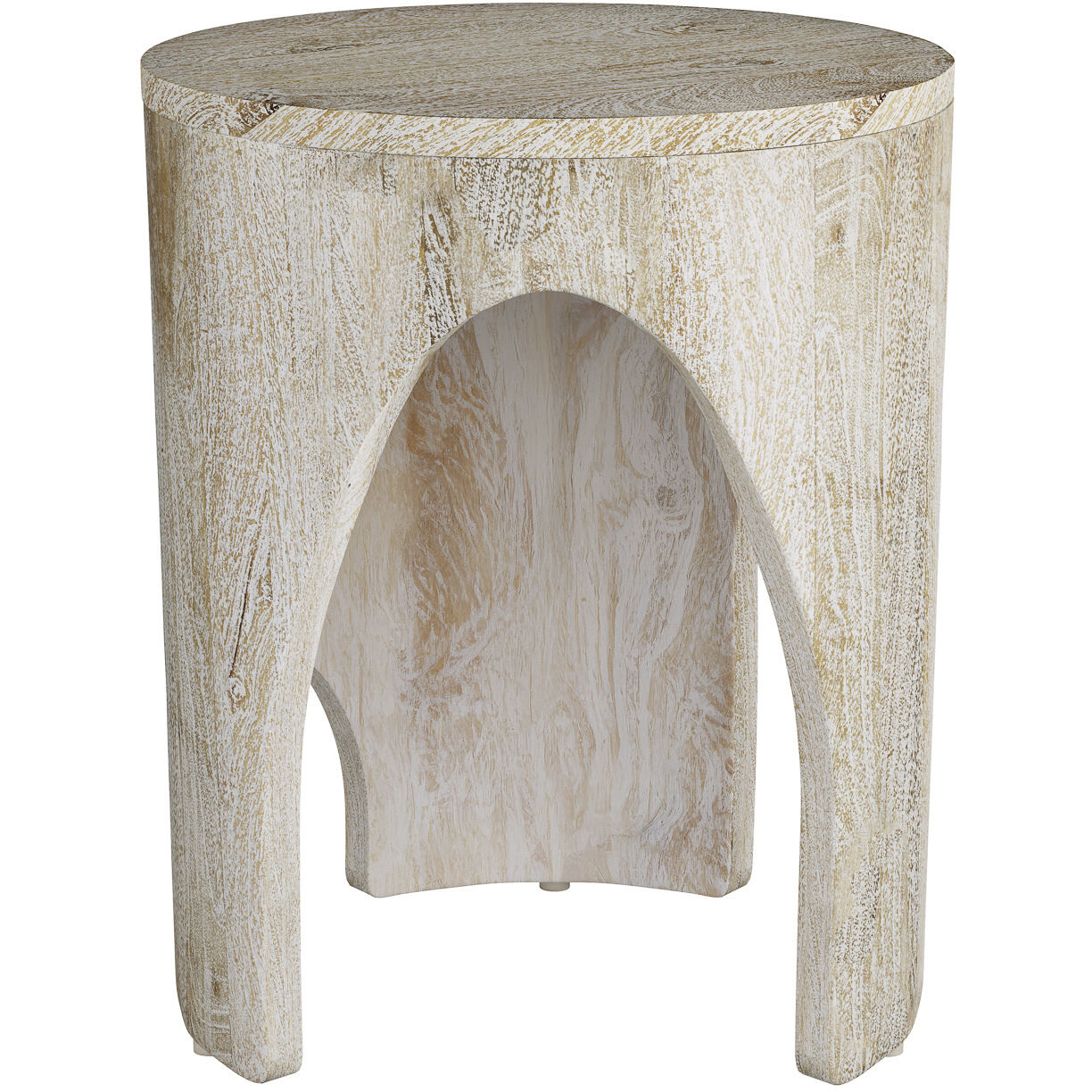 Berlof 22.5 X 18 inch White Wash End Table