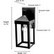 Yates 1 Light 13.75 inch Powder Coated Black Outdoor Wall Sconce