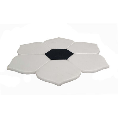 Flower White/Black Cheese Board