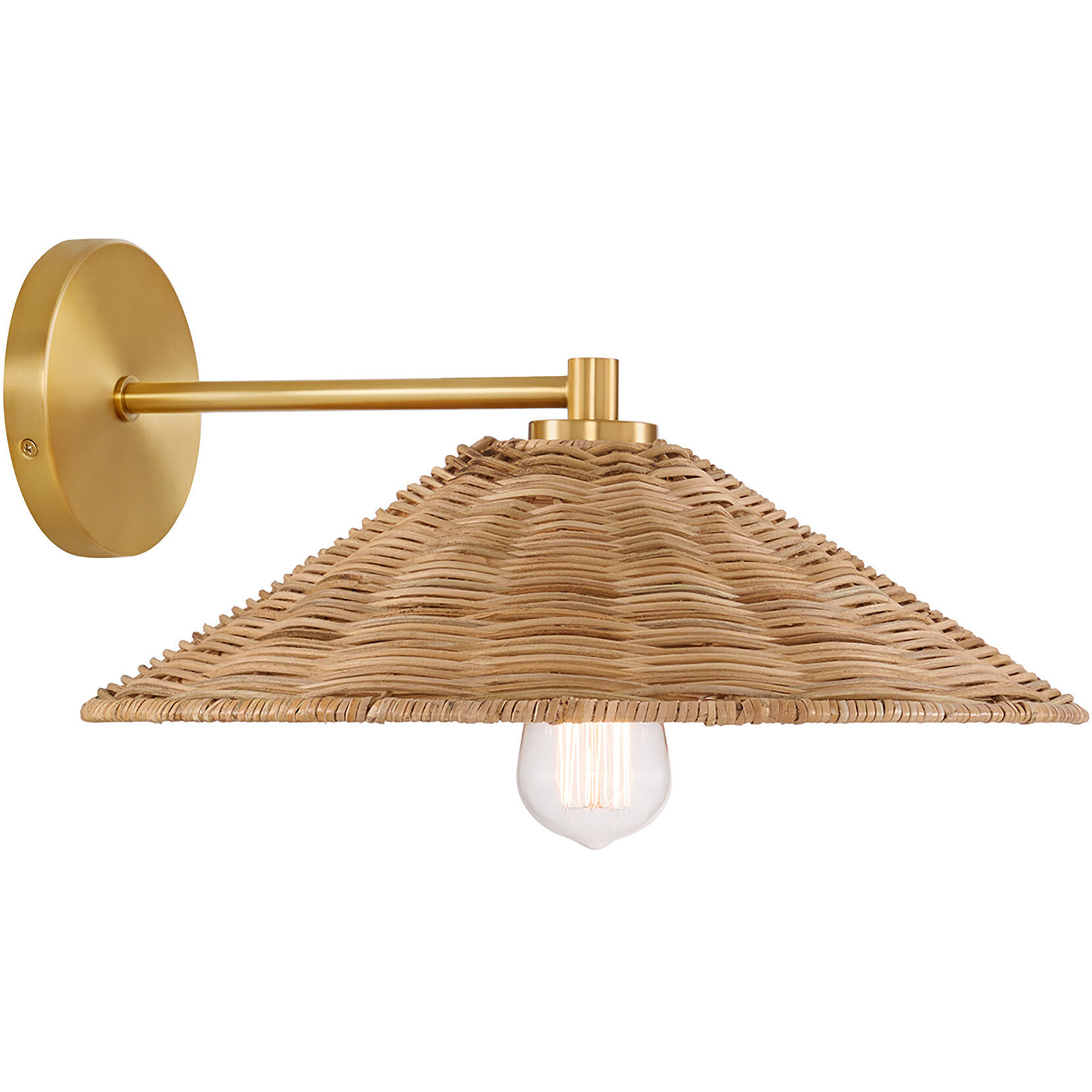 Bohemian 1 Light 15 inch Natural Brass Wall Sconce Wall Light