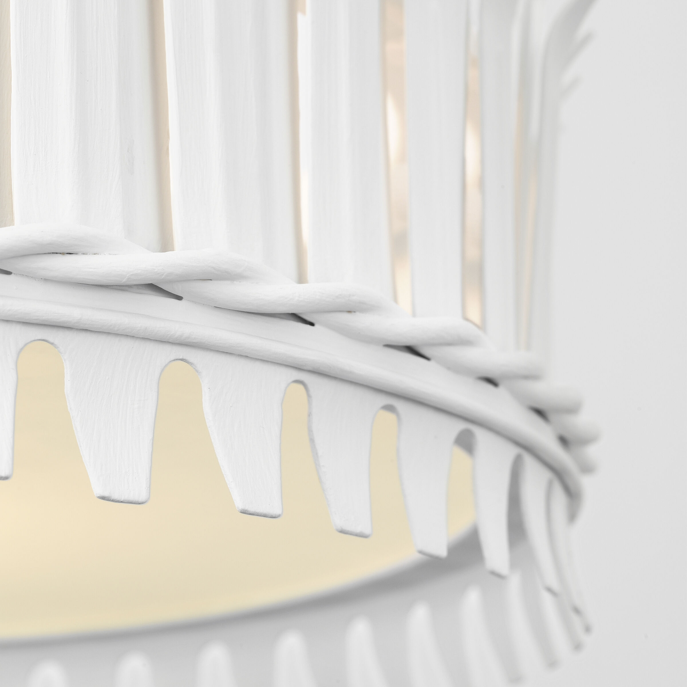 Suzanne Kasler Leslie LED 17.75 inch Plaster White Chandelier Ceiling Light