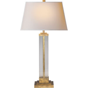 Wright 33 inch 150.00 watt Gilded Iron Table Lamp Portable Light in Natural Paper
