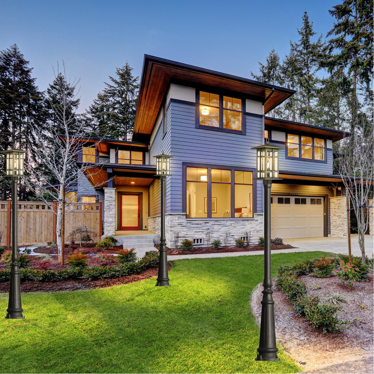 Arlington Creek 1 Light 15 inch Matte Bronze Outdoor Post lantern