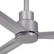 Simple 52 inch Silver Outdoor Ceiling Fan