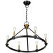Notting Hill LED 26 inch Black and Brushed Brass Chandelier Ceiling Light