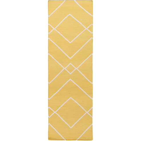 Atrium 96 X 30 inch Green and Neutral Runner, Cotton