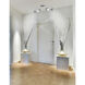 Taylor 4 Light 120 Satin Chrome Track Light Ceiling Light, Fixed Arm
