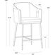 Carter 39.5 inch Napa Black / Napa Cognac Counter Stool