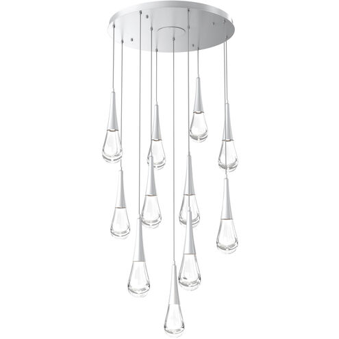 Rain Drop LED Classic Silver Chandelier Ceiling Light, Multi-Port