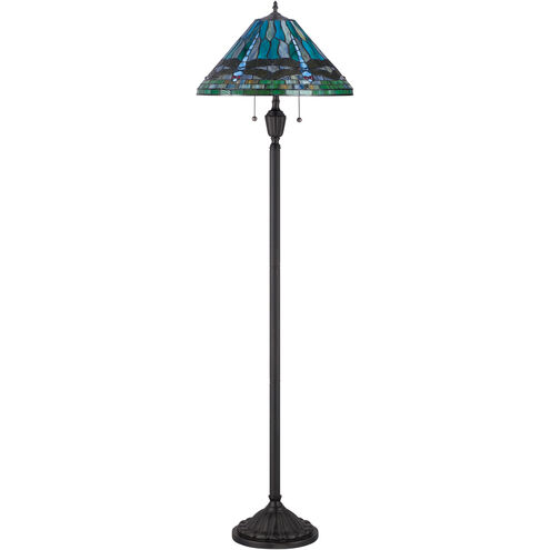 Tiffany 62 inch 100 watt Vintage Bronze Floor Lamp Portable Light, Naturals