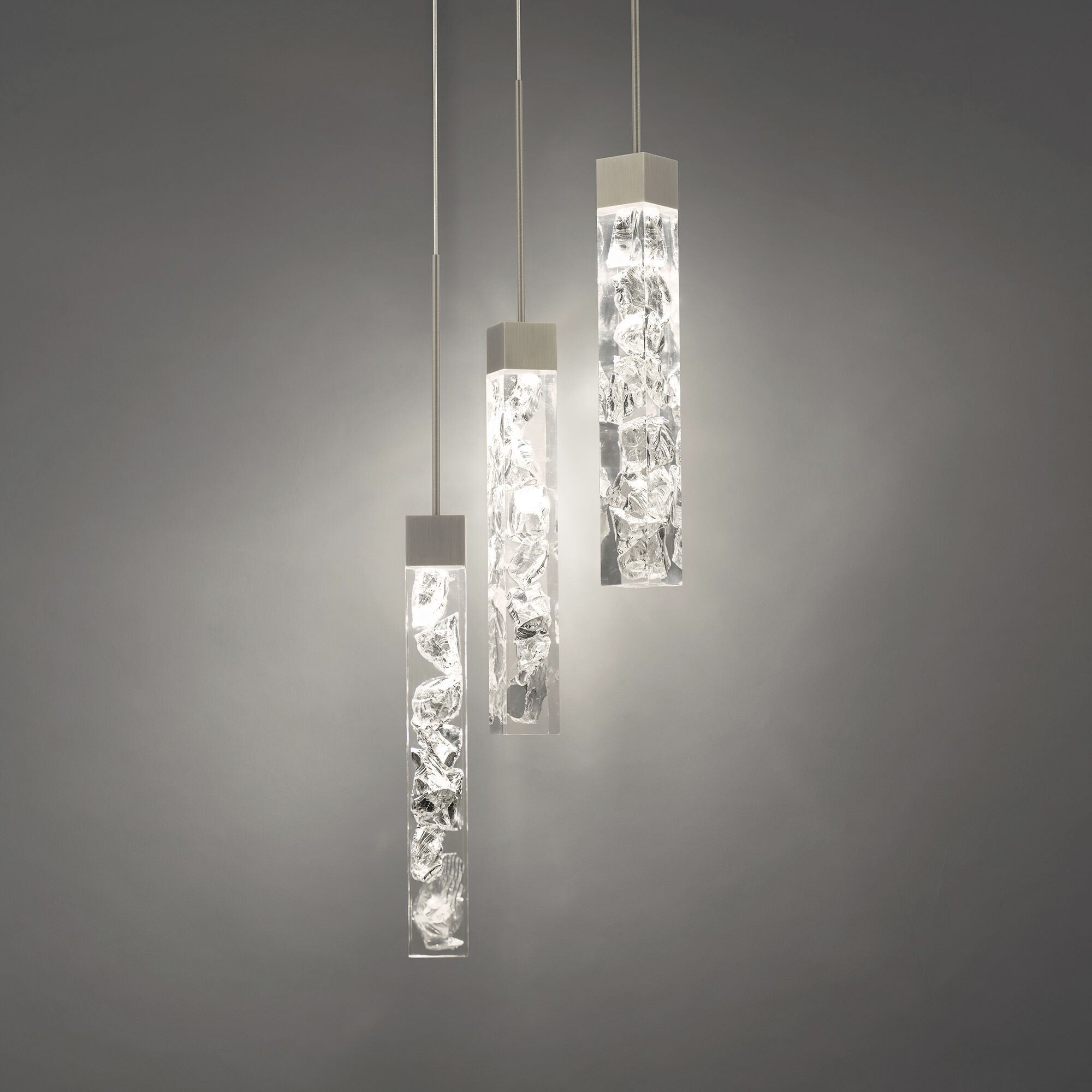 Minx 3 Light 12 inch Antique Nickel Multi-Light Pendant Ceiling Light