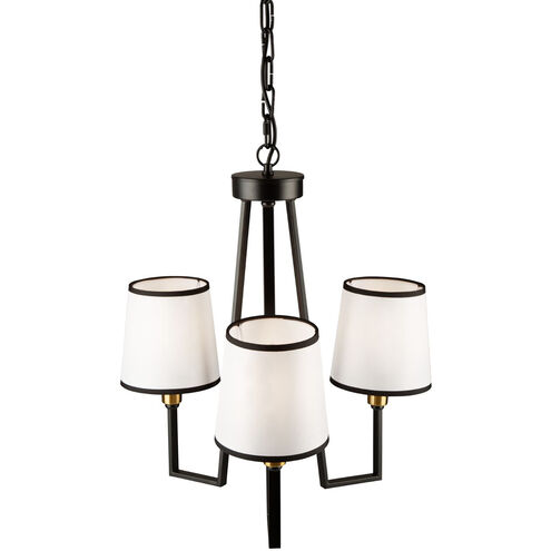 Coco LED 19.7 inch Gold and Black Chandelier Ceiling Light