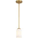 Shelby LED 5.25 inch Natural Brass Mini Pendant Ceiling Light