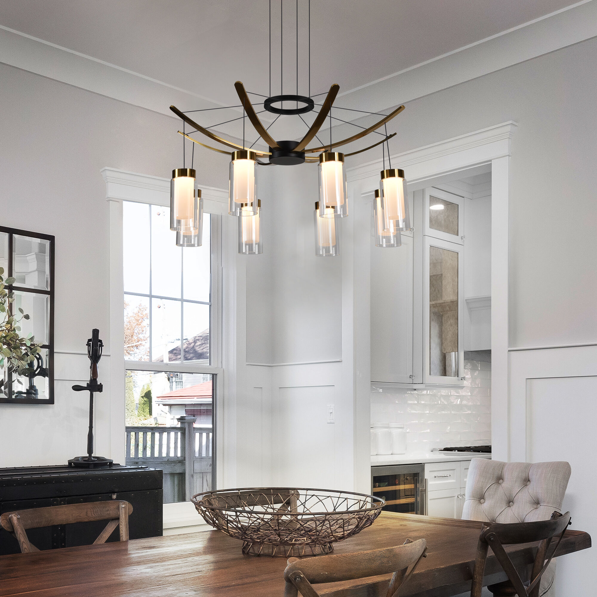 Artisan Collection/GENOA Series 24 inch Black Pendant/Chandelier Ceiling Light