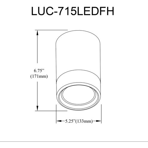 Lucia LED 5.5 inch Aged Brass Flush Mount Ceiling Light