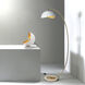 Luna Bella 60 inch 100.00 watt Weathered Brass and White Arc Floor Lamp Portable Light