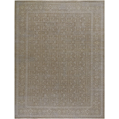 Kerman 36 X 24 inch Khaki / Nickel / Ash Handmade Rug in 2 x 3