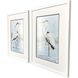 Heron on Blue Blue and White and Neutral and Multi Framed Art, Propac