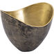 Hansen 11.75 X 9.75 inch Decorative Bowl in Black and Brass