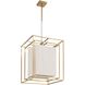 Abbey 4 Light 18 inch Brass and Cream Pendant Ceiling Light