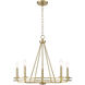 Jody 5 Light 26.5 inch Vintage Brass Chandelier Ceiling Light