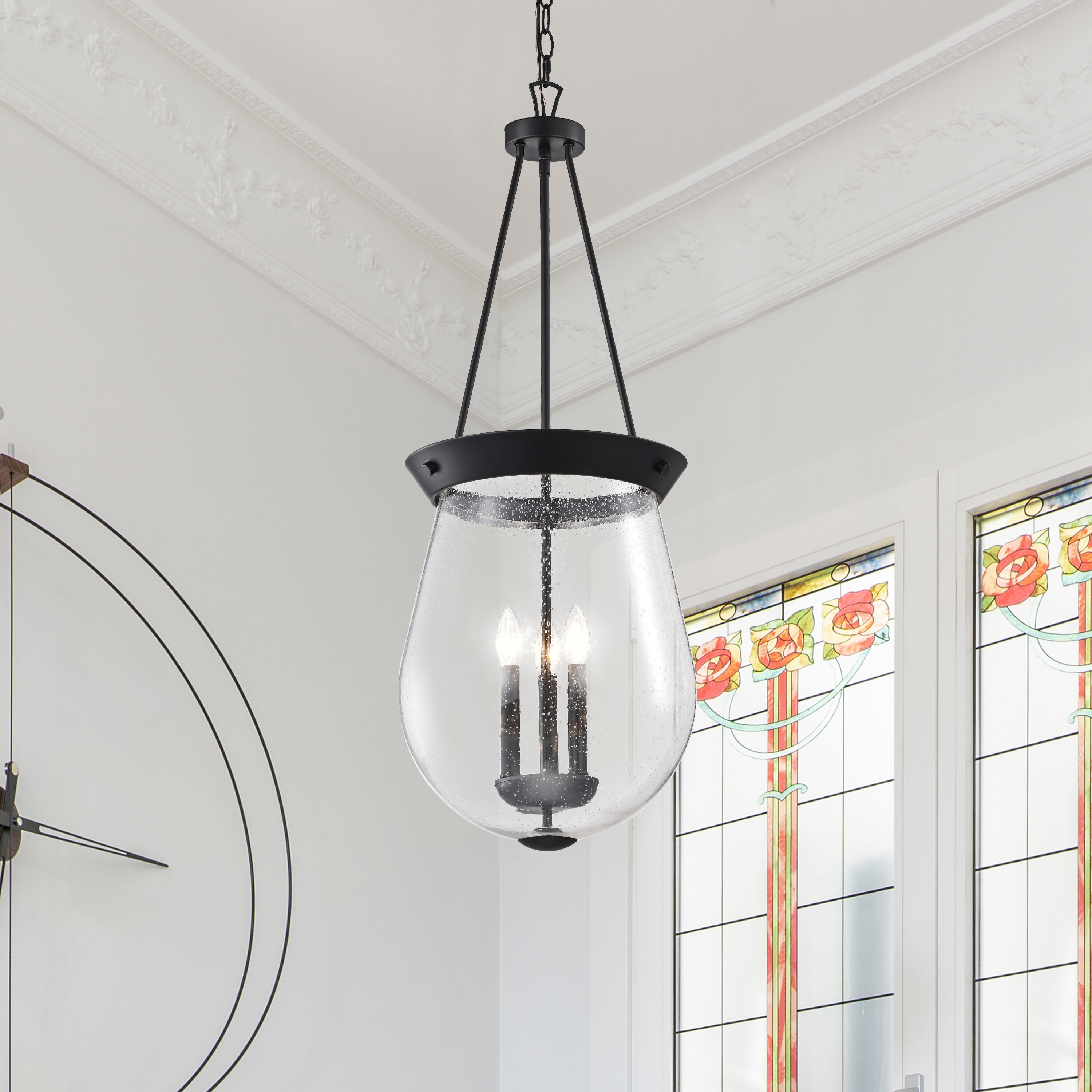Boliver 3 Light 14.13 inch Matte Black Pendant Ceiling Light