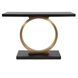 Annular 48 inch Black and Gold Console Table