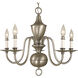 Jamestown 5 Light 25 inch Matte Black Dining Chandelier Ceiling Light