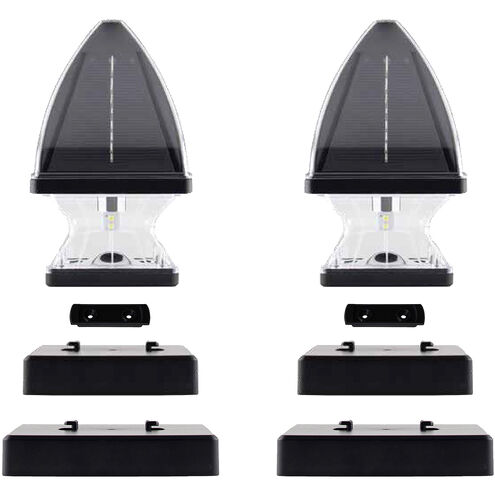 Gothic 1 Light 6.5 inch Black Post Light, Solar