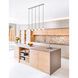 Stari Linear Chandelier Ceiling Light in Brushed Nickel