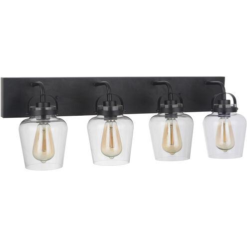 Neighborhood Trystan 4 Light 30 inch Flat Black Vanity Light Wall Light