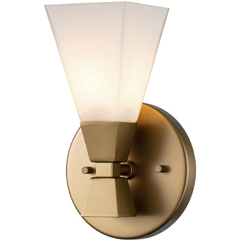 Bowtie 1 Light 6 inch Laquered Gold Bath Bar Wall Light