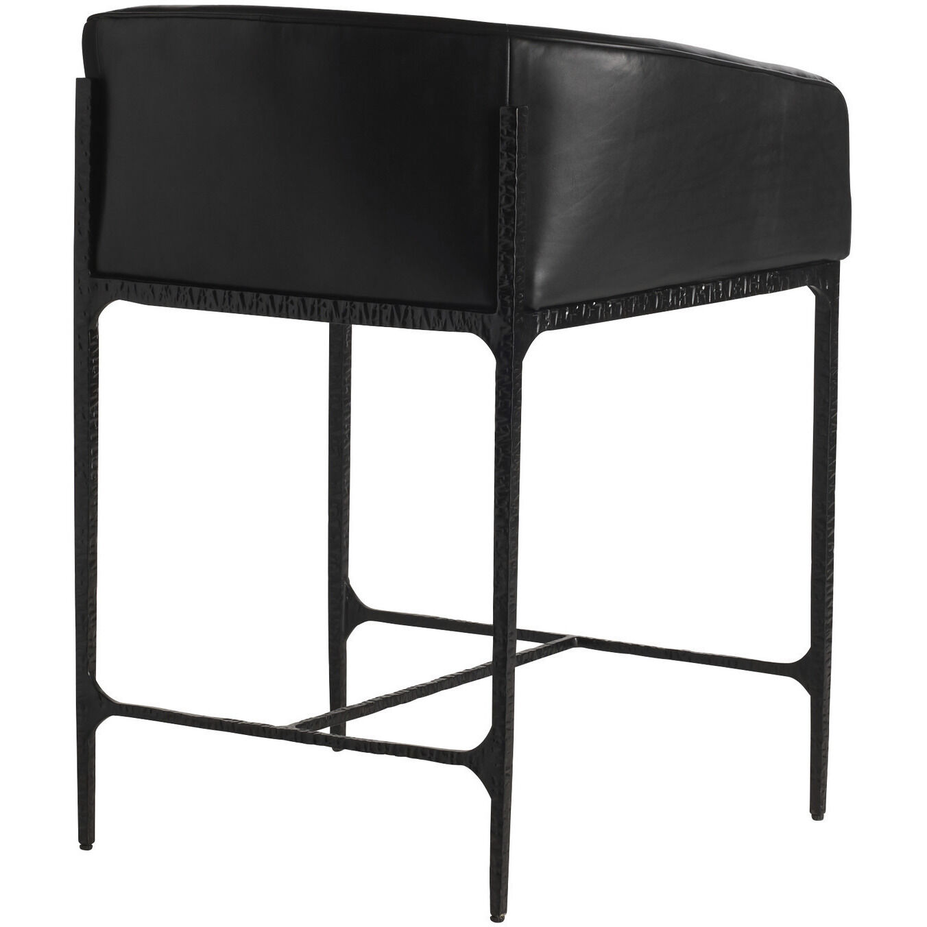 Osbourne 33.5 inch Black and Blackened Iron Counter Stool