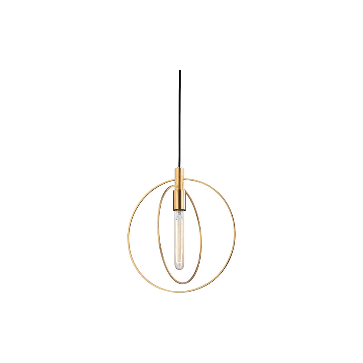 Masonville 1 Light 12.75 inch Aged Brass Pendant Ceiling Light