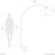 Half Dome 92 inch 14 watt Weathered Brass and White Marble Arc Floor Lamp Portable Light