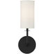 Powell 1 Light 5 inch Matte Black Wall Sconce Wall Light, Essentials